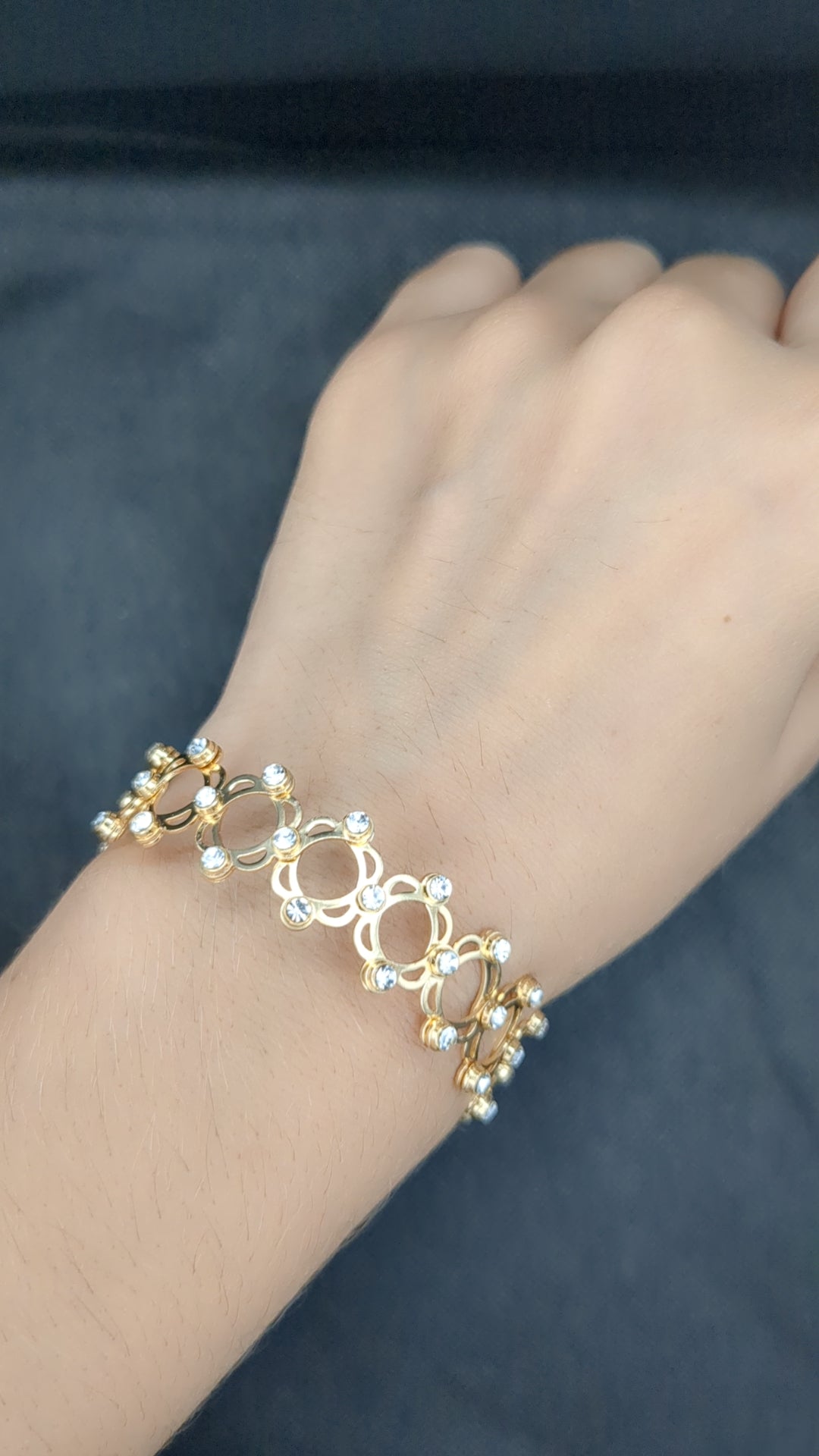 2 In 1 Magic Retractable Ring Bracelet Creative Stretchable Twist Folding Ring Crystal Telescopic Rings Bracelet Jewellery