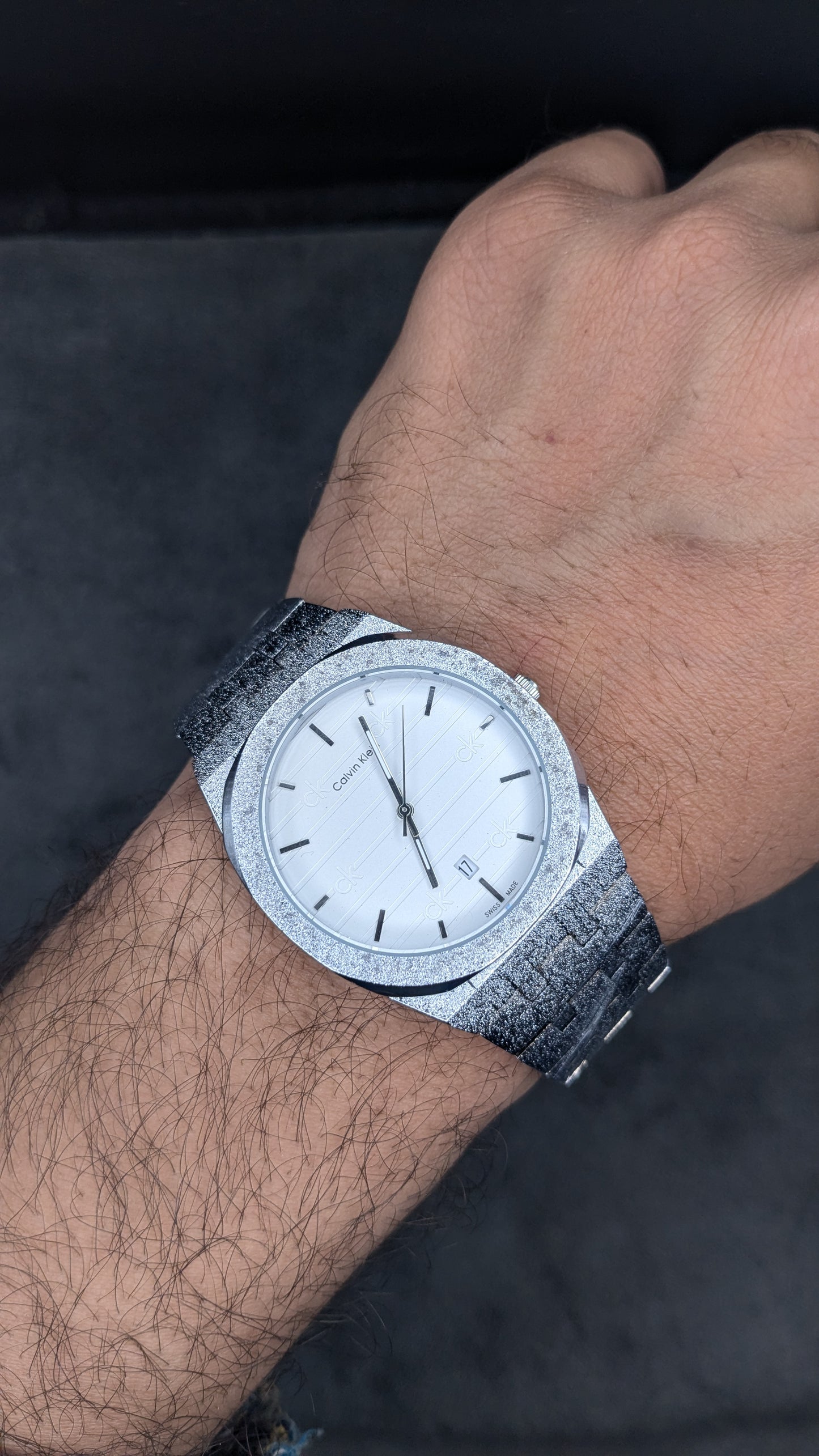 Classic Men's Watch  Ice Blue Dial Business TLXT Ultra-thin Simple High-quality Stainless Steel Men's Wristwatch