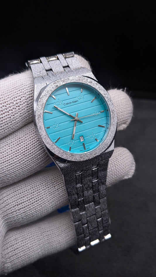 Classic Men's Watch  Ice Blue Dial Business TLXT Ultra-thin Simple High-quality Stainless Steel Men's Wristwatch