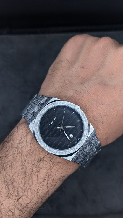 Classic Men's Watch  Ice Blue Dial Business TLXT Ultra-thin Simple High-quality Stainless Steel Men's Wristwatch